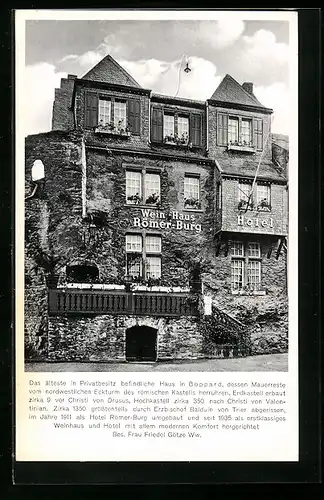 AK Boppard, Hotel & Weinhaus Römer-Burg