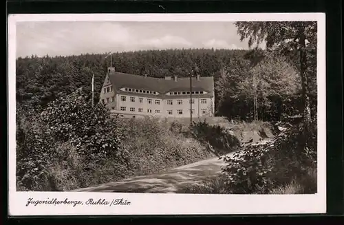 AK Ruhla in Thür., Blick zur Jugendherberge