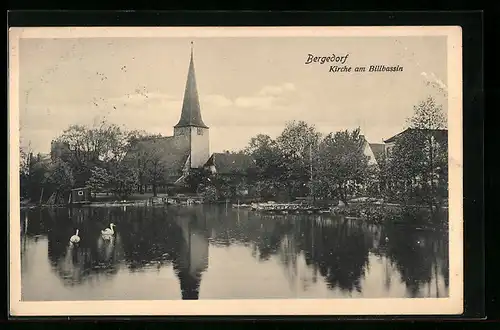 AK Hamburg-Bergedorf, Kirche am Billbassin