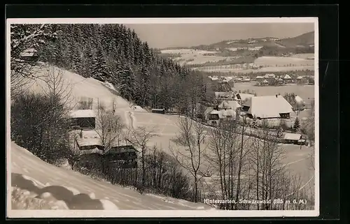 AK Hinterzarten /Schwarzwald, Ortspartie im Schnee