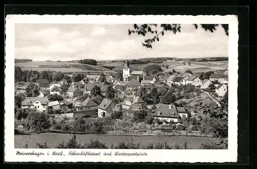 AK Meinerzhagen i. Westf., Teilansicht mit Kirche