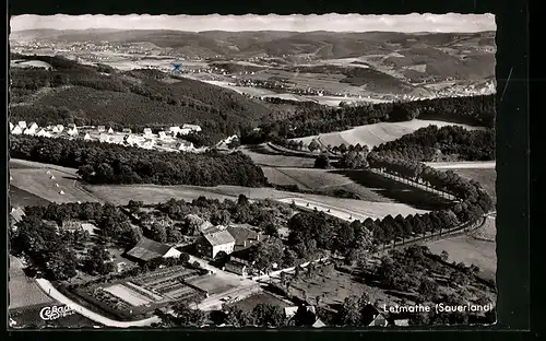 AK Letmathe, Gesamtansicht vom Flugzeug aus