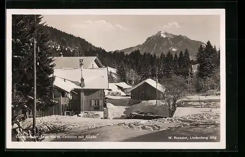 AK Gunzesried /Allgäu, Gunzesrieder Säge u. Grünten