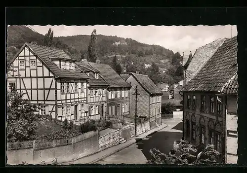 AK Bleicherode /Harz, Blick vom Angerberg zur Löwenburg