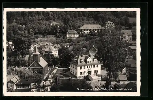 AK Schwarzburg i. Thür., Wald, Am Gemeindehaus