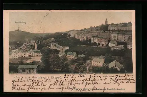 AK Annaberg i. Erzgeb., Ortsansicht mit Schreckenberg