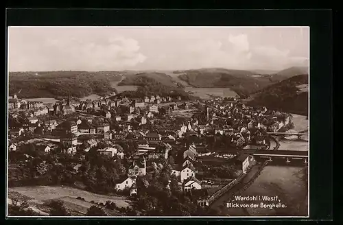 AK Werdohl i. Westf., Blick von der Borghelle