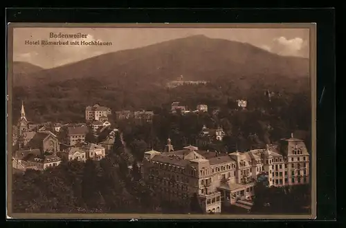 AK Badenweiler, Hotel Römerbad mit Hochblauen