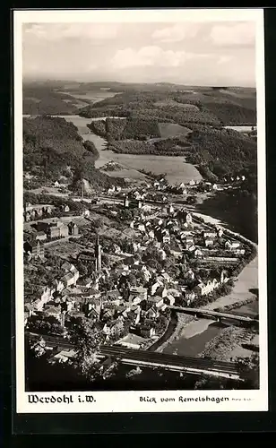 AK Werdohl i. W., Blick vom Remelshagen