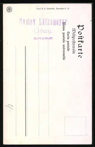 Künstler-AK Kopf eines Eisbären