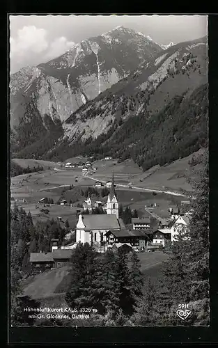 AK Kals, Ortsansicht mit Grossglockner