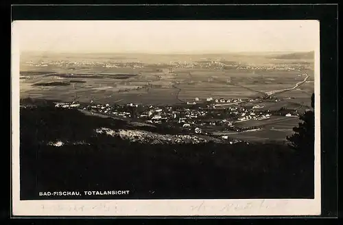 AK Bad-Fischau, Totalansicht mit Blick ins Land
