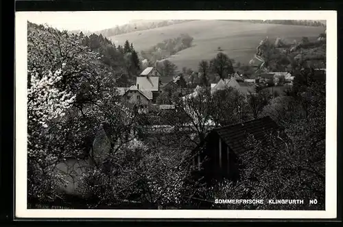 AK Klingfurth, Teilansicht der Sommerfrische im Frühling