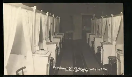 AK Frohsdorf /N.-Ö., Pensionat Sta. Christana, Dortoir Sta Marie