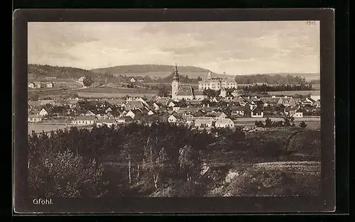 AK Gföhl, Teilansicht mit Kirche