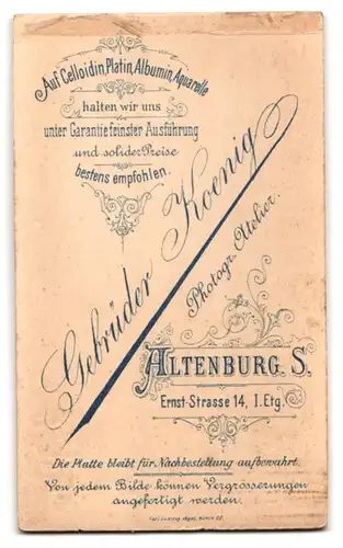 Fotografie Gebrüder Koenig, Altenburg i. S., Ernst-Str. 14, Junger Herr im Anzug mit Krawatte