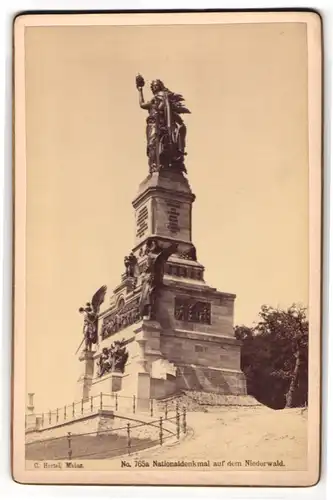 Fotografie C. Hertel, Mainz, Ansicht Rüdesheim, Partie am Nationaldenkmal auf dem Niederwald