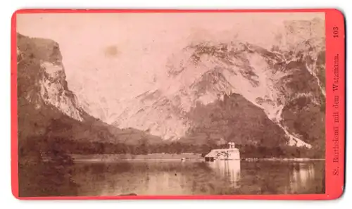 Fotografie Baldi & Würthle, Salzburg, Ansicht St. Bartholomä, Blick nach der Kirche mit Watzmann