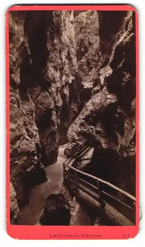 Fotografie Würthle & Spinnhirn, Salzburg, Ansicht Liechtensteinklamm, Partie im Klamm