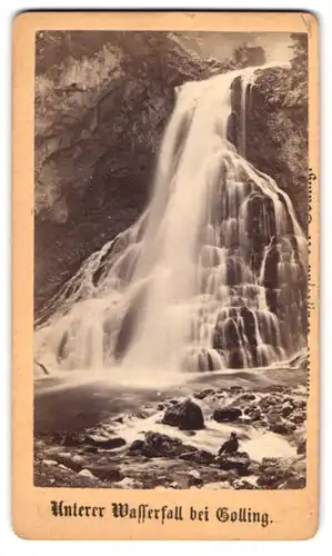 Fotografie Karl Boos, Rosenheim, Ansicht Golling / Salzach, Unterer Gollinger Wasserfall