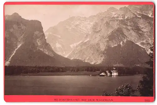 Fotografie Würthle & Spinnhirn, Salzburg, Ansicht St. Bartholomä, Blick nach der Kirche und dem Watzmann