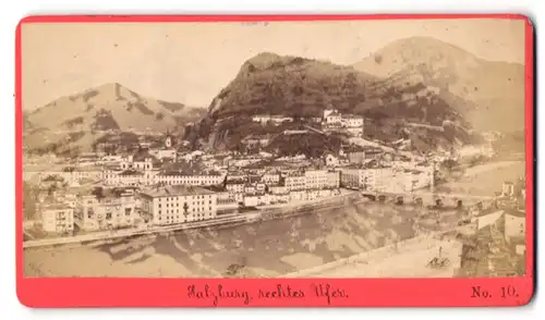 Fotografie Baldi & Würthle, Salzburg, Ansicht Salzburg, Blick auf den Stadtteil rechtes Ufer