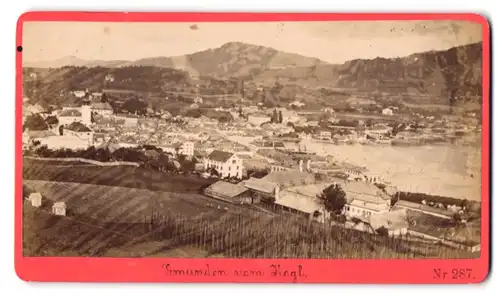 Fotografie Baldi & Würthle, Salzburg, Ansicht Gmunden, Blick in die Stadt vom Kogel aus gesehen