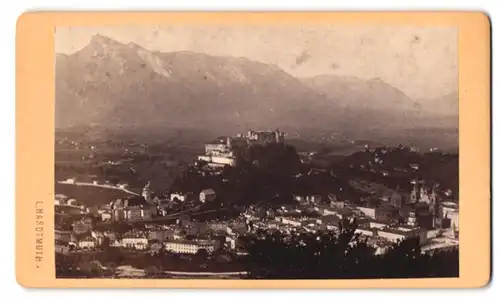 Fotografie Ludwig Hardtmuth, Salzburg, Ansicht Salzburg, Blick auf die Stadt vom Kapuzinerberg