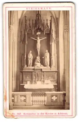 Fotografie Alois Beeer, Klagenfurt, Ansicht Admont, Kreuzaltar in der Kirche zu Admont