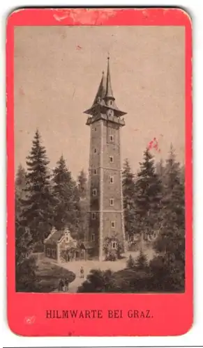 Fotografie unbekannter Fotograf, Ansicht Graz, Blick nach der Hilmwarte mit dem Turmwärterhaus