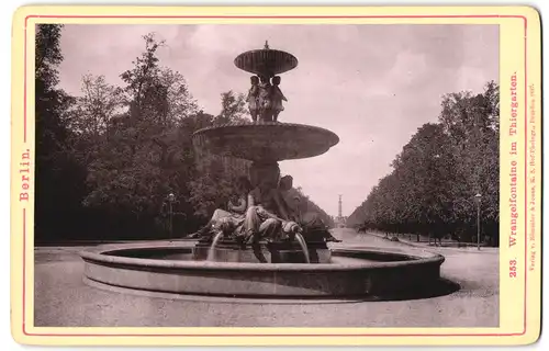 Fotografie Römmler & Jonas, Dresden, Ansicht Berlin, Partie an der Wrangelfontaine im Tiergarten