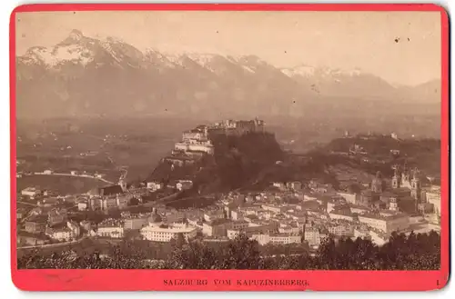 Fotografie Würthle & Spinnhirn, Salzburg, Ansicht Salzburg, Blick vom Kapuzinerberg nach der Stadt