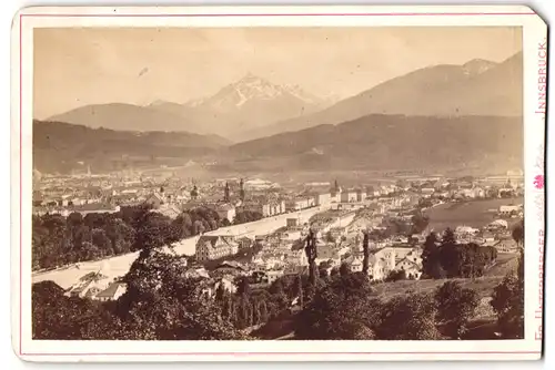 Fotografie Fr. Untersberger, Innsbruck, Ansicht Innsbruck, Blick auf die Stadt von der Weierburg