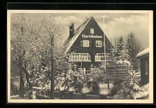 AK Oberhof / Thür., Blick zum Charlottenhaus