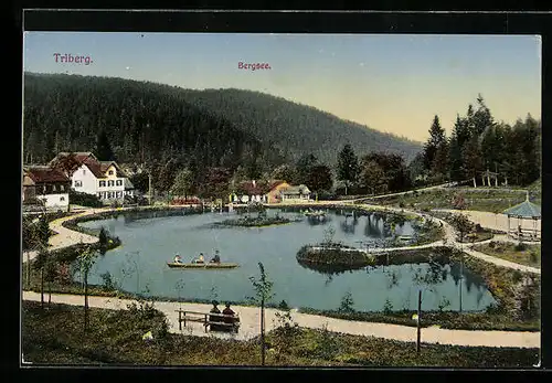 AK Triberg, Blick auf den Bergsee