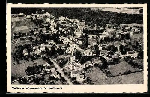 AK Flammersfeld im Westerwald, Ortsansicht aus der Vogelschau