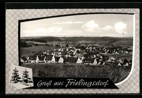 AK Frielingsdorf, Ortsansicht mit Umland