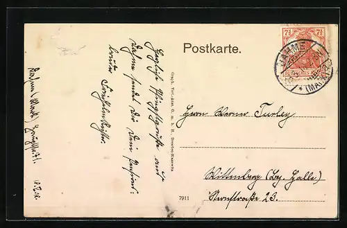 AK Dahme, Viktoria-Promenade mit Landwirtschafts-Schule