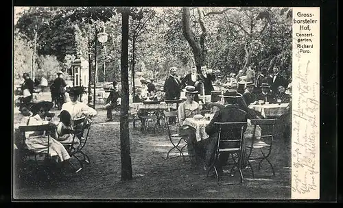 AK Hamburg-Gross-Borstel, Gasthaus Grossborsteler Hof mit Konzertgarten v. R. Pero