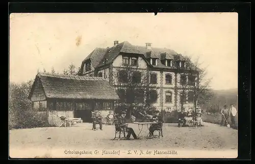 AK Gr. Hansdorf, Erholungsheim, L. V. A. der Hansestädte