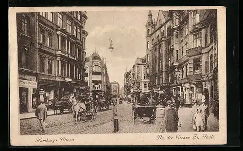 AK Hamburg-Altona, An der Grenze St. Pauli
