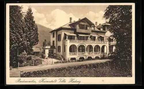 AK Badenweiler, Kuranstalt Villa Hedwig