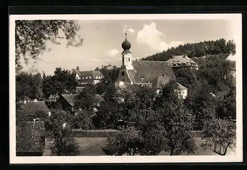 AK Ortenburg /Ndby., Teilansicht mit Blick zur Kirche