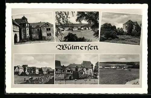 AK Wülmersen im Diemeltal, Reste alter Wasserburg, über 1000 Jahre alt, Ortspartien