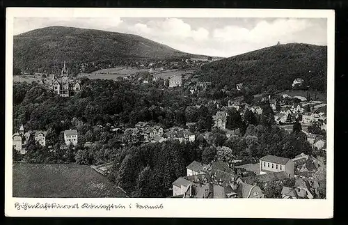 AK Königstein i. Taunus, Ortsansicht aus der Vogelschau