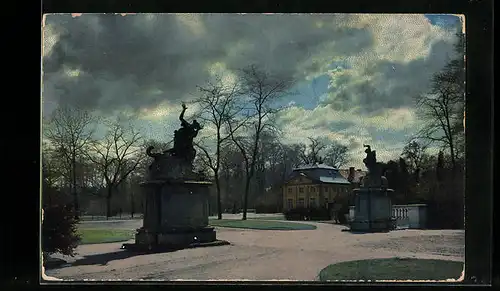 AK Photochromie NR 2575: Dresden, Grosser Garten im Herbst