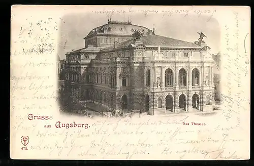 AK Augsburg, Blick auf das Theater