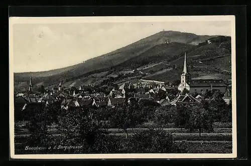 AK Bensheim a. d. Bergstrasse, Ortsansicht aus der Ferne