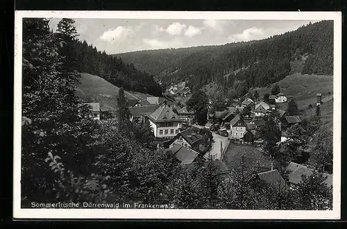 AK Dürrenwaid im Frankenwald, Aussicht auf den idyllischen Ort