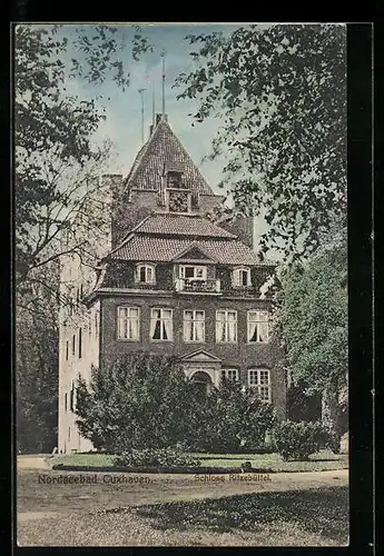 AK Cuxhaven, Schloss Ritzebüttel vom Garten gesehen